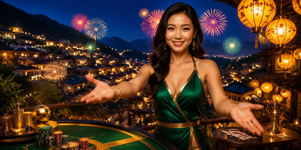 Cảnh chơi bài tại Hội An với đèn lồng truyền thống